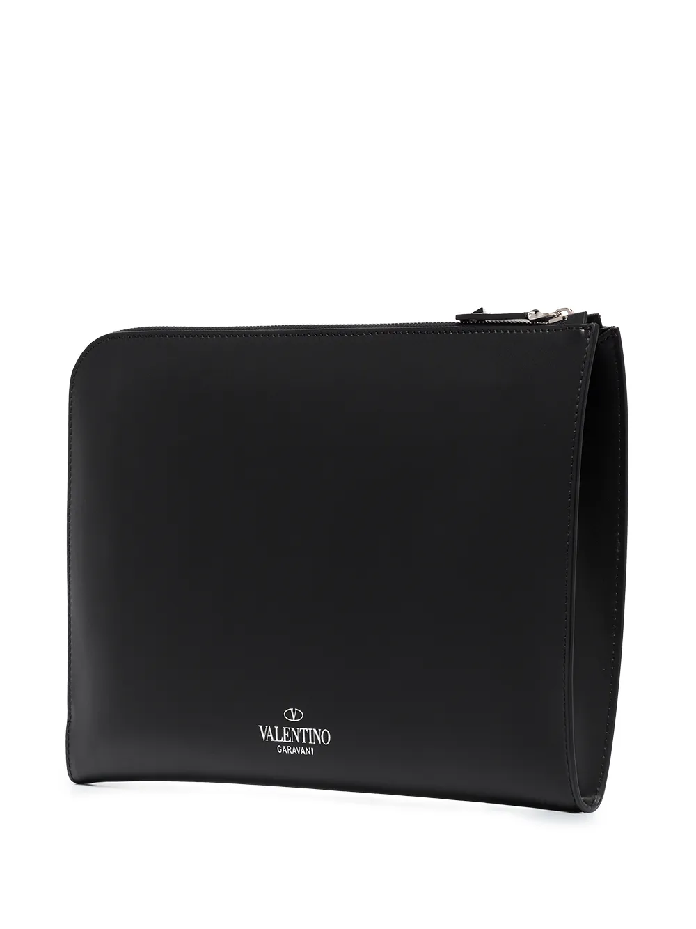  Valentino Garavani Clutch Mit Vltn Logo   Schwarz 