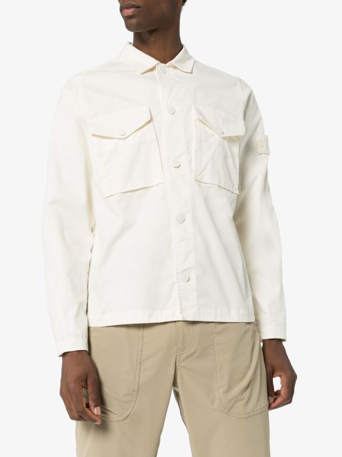 stone island ghost overshirt cream