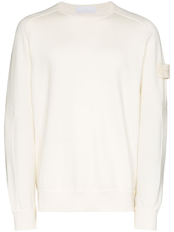 stone island cream sweatshirt