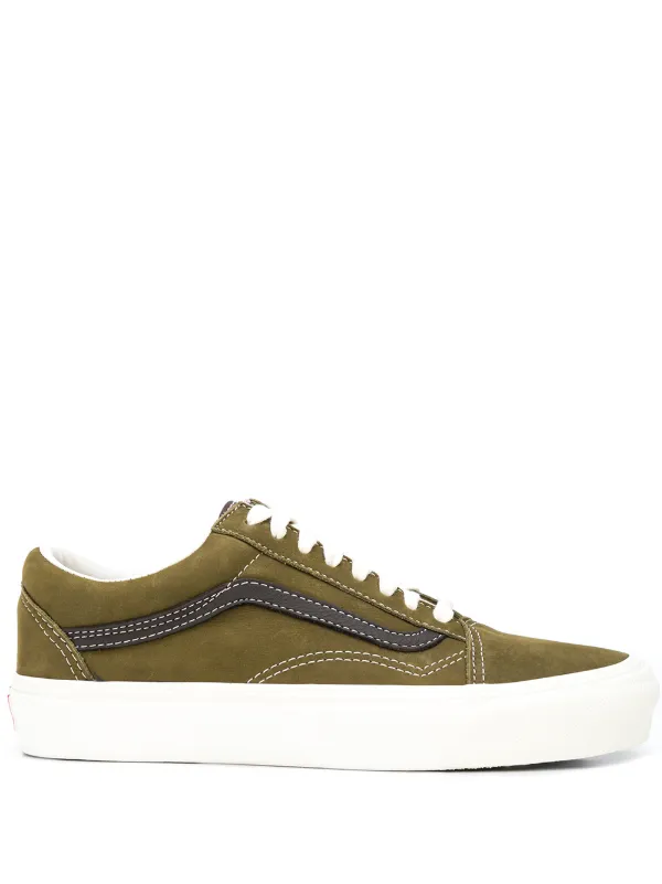 green and tan vans