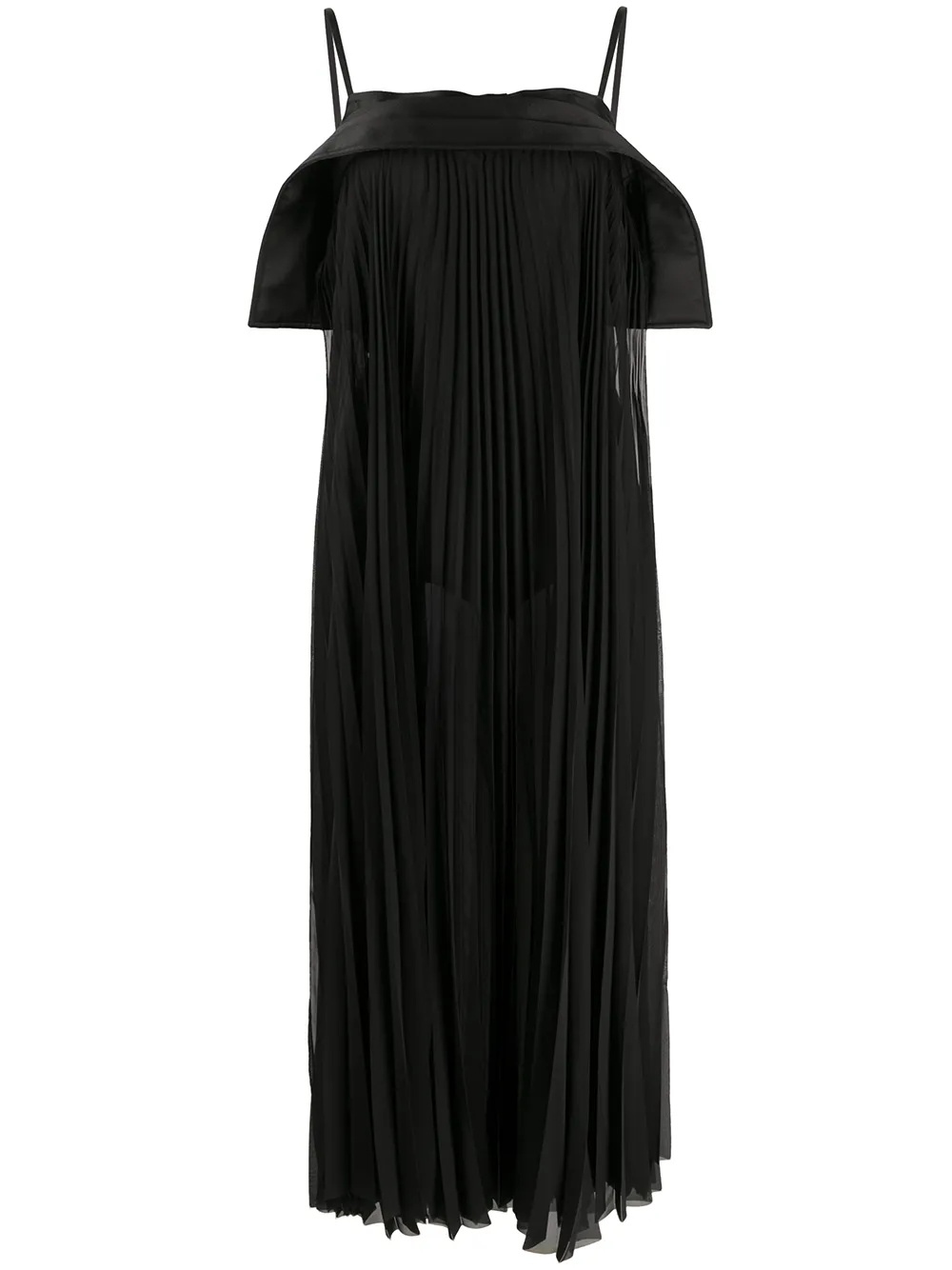 Click to view more detailed imagery on our partner's website Diesel Black Gold Plissé Maxi Dress In Black