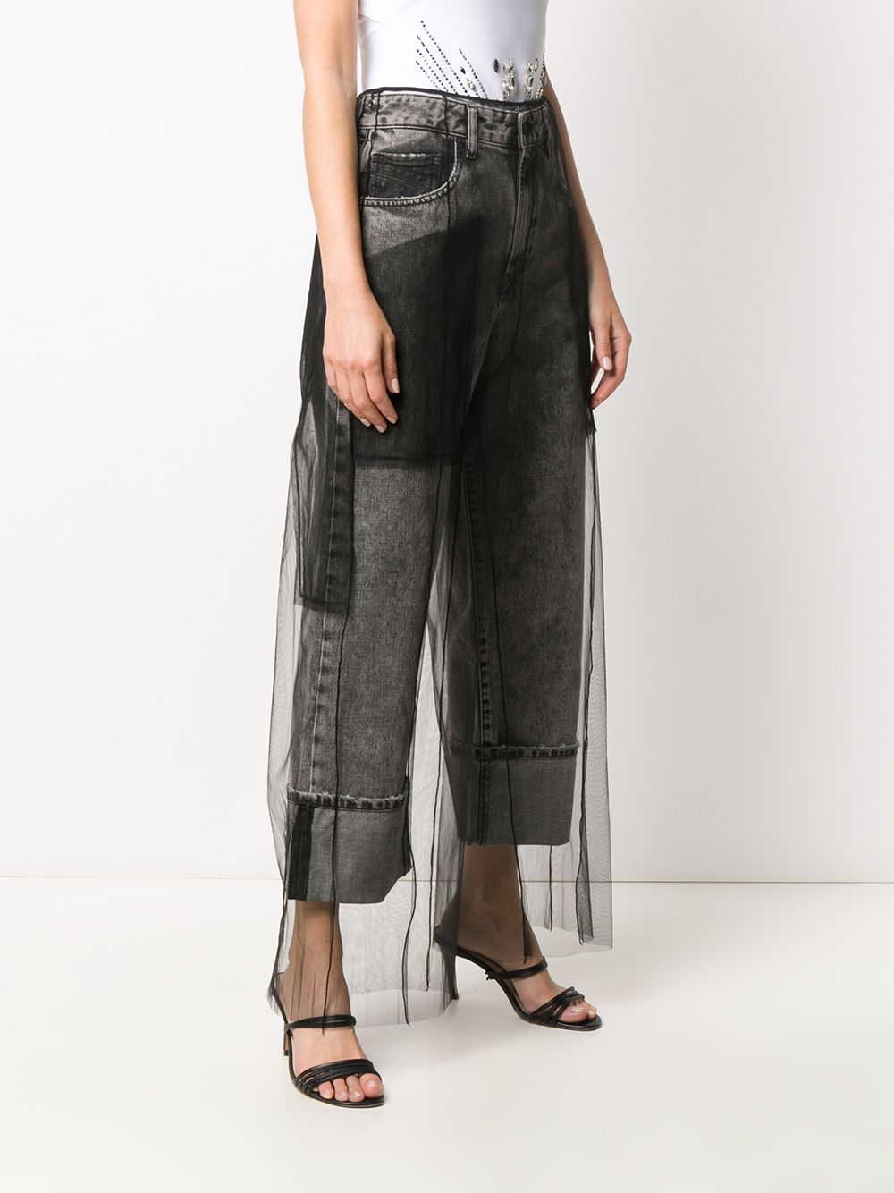 фото Diesel black gold layered tulle jeans