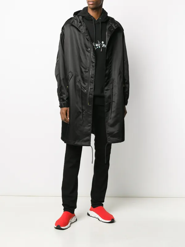 mid length raincoat