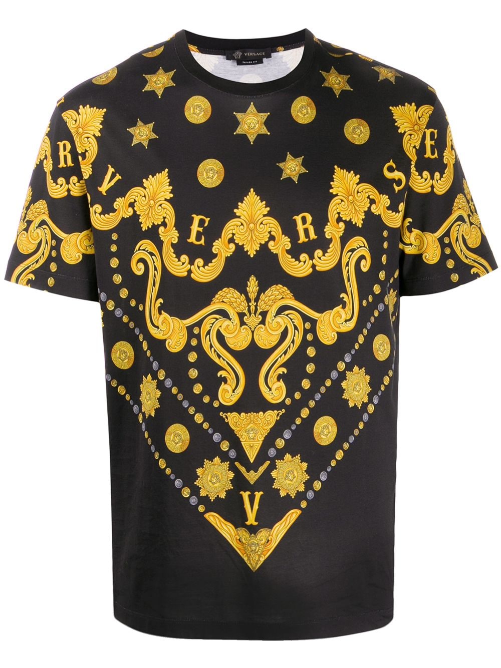 Shop Versace Medusa Baroque Print T-shirt In Black