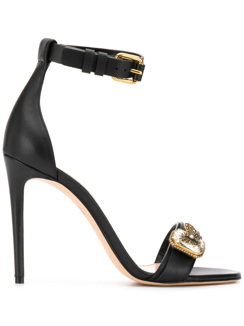 ALEXANDER MCQUEEN BUTTERFLY APPLIQUE SANDALS