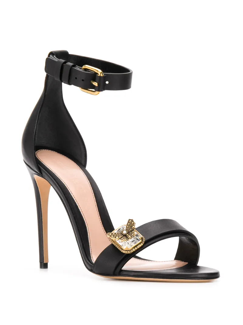 ALEXANDER MCQUEEN BUTTERFLY APPLIQUE SANDALS