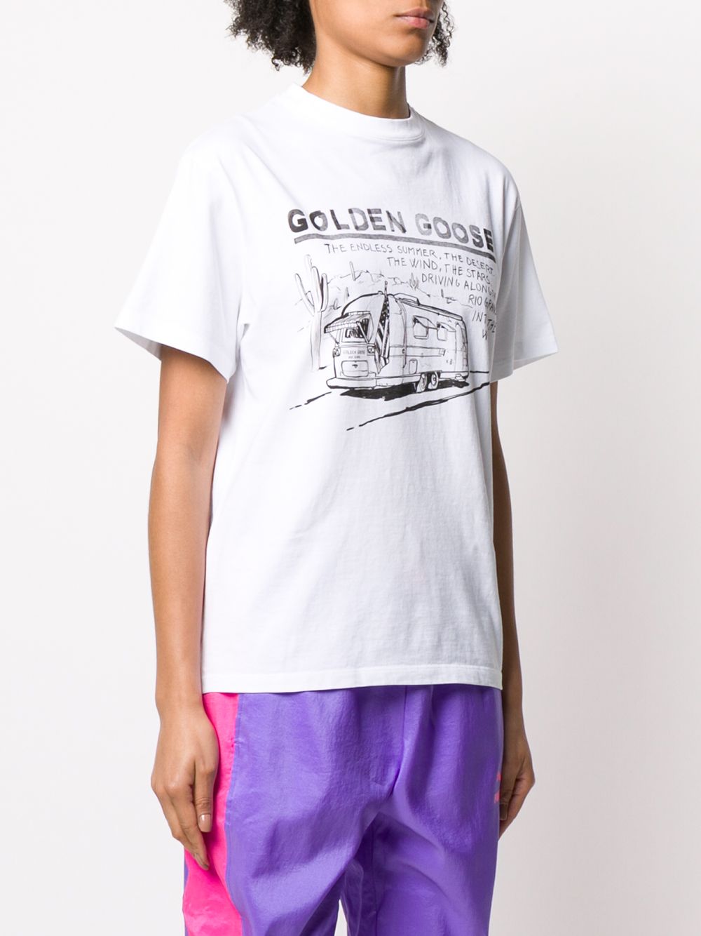 фото Golden goose caravan print t-shirt