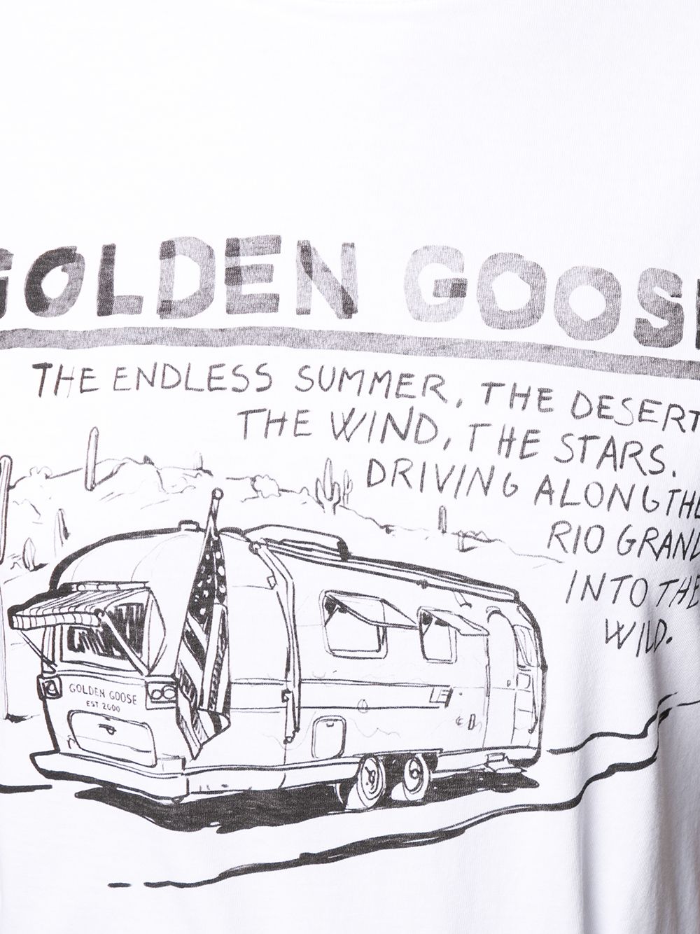 фото Golden goose caravan print t-shirt