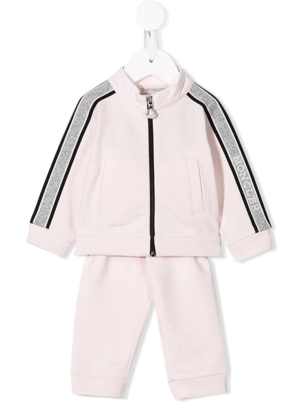 

Moncler Enfant striped-trim tracksuit - Pink