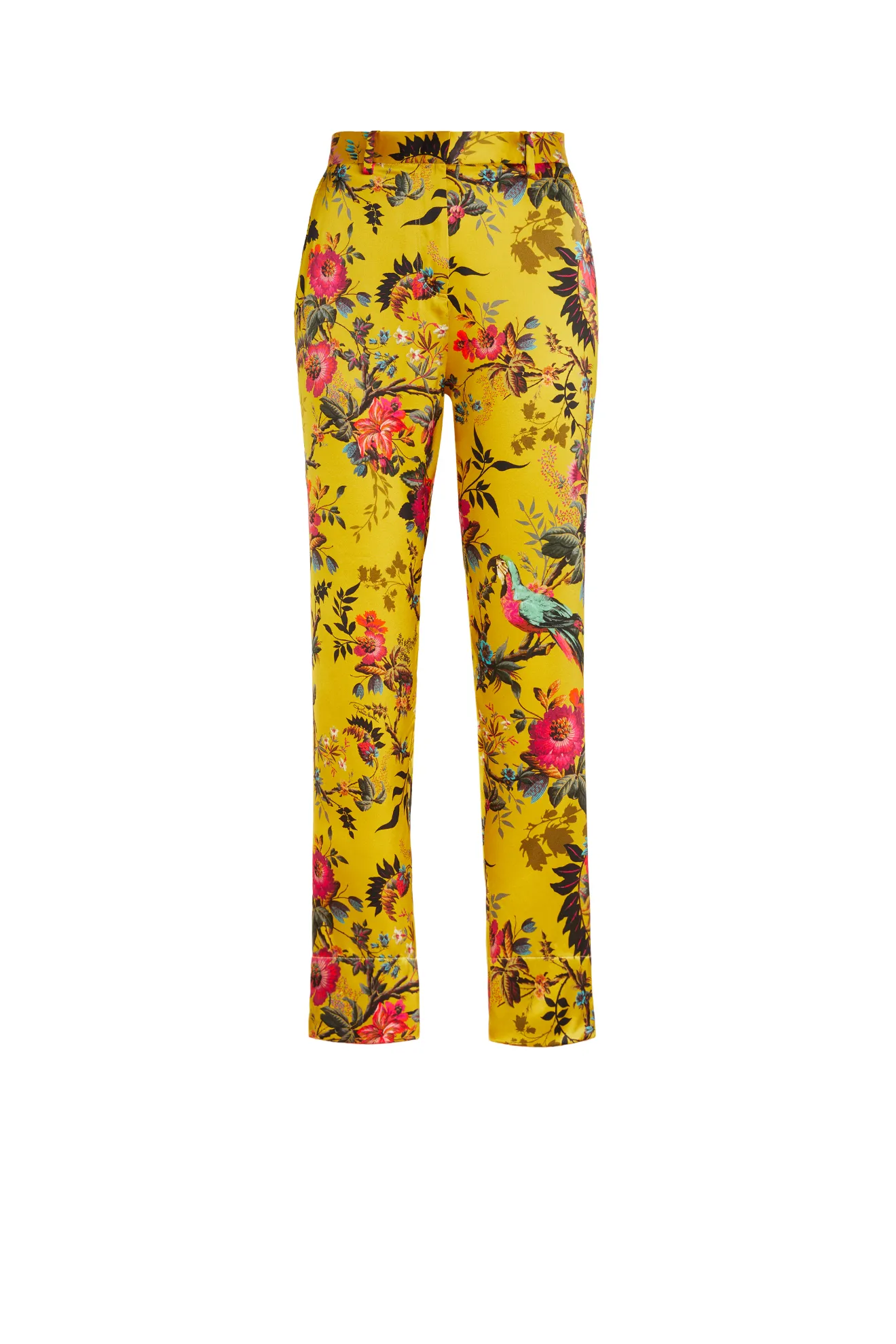 Botanic Print silk trousers | Roberto 
