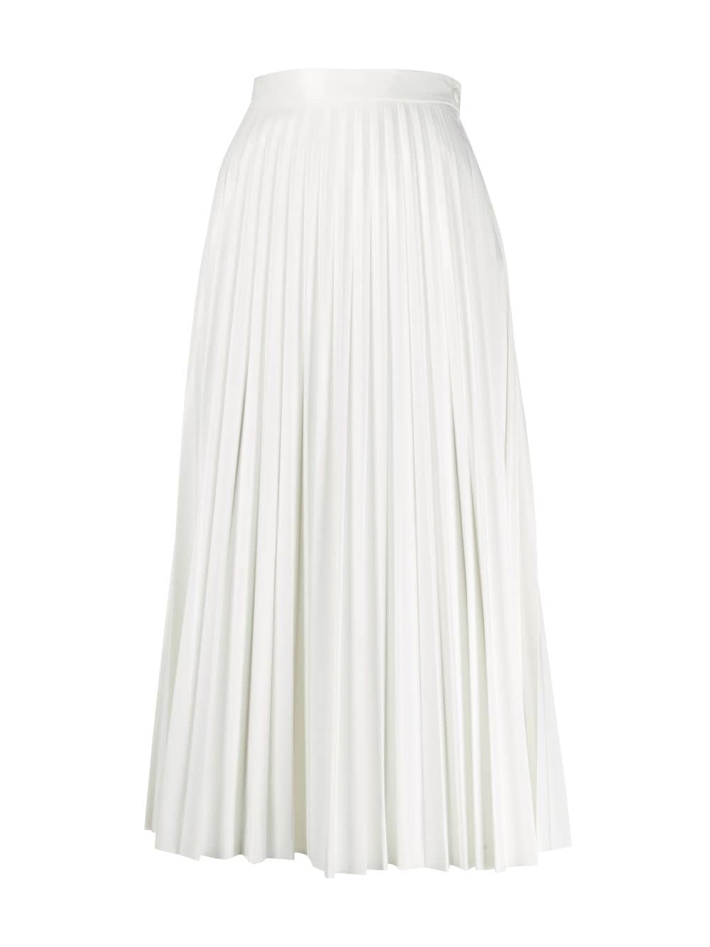 Mm6 Maison Margiela Flared Twill Midi Skirt In White | ModeSens
