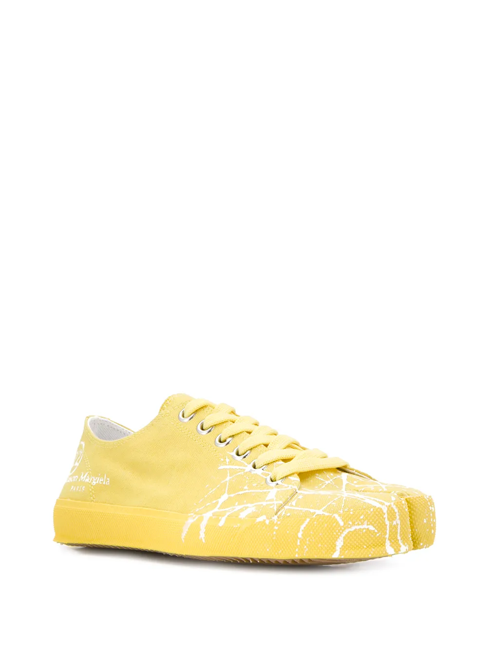 Maison Margiela Tabi paint-splattered low-top Sneakers - Farfetch