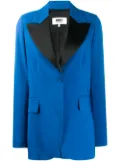 MM6 Maison Margiela contrast lapel blazer - Blue