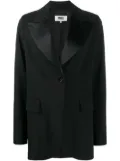 MM6 Maison Margiela satin lapel blazer - Black