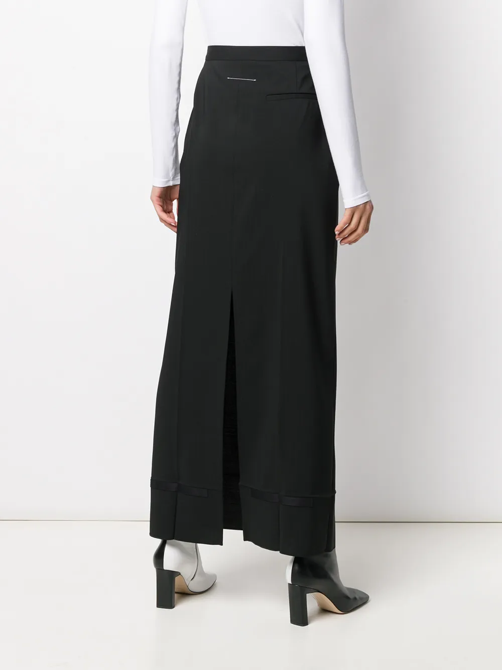 MM6 Maison Margiela Rok met split Zwart