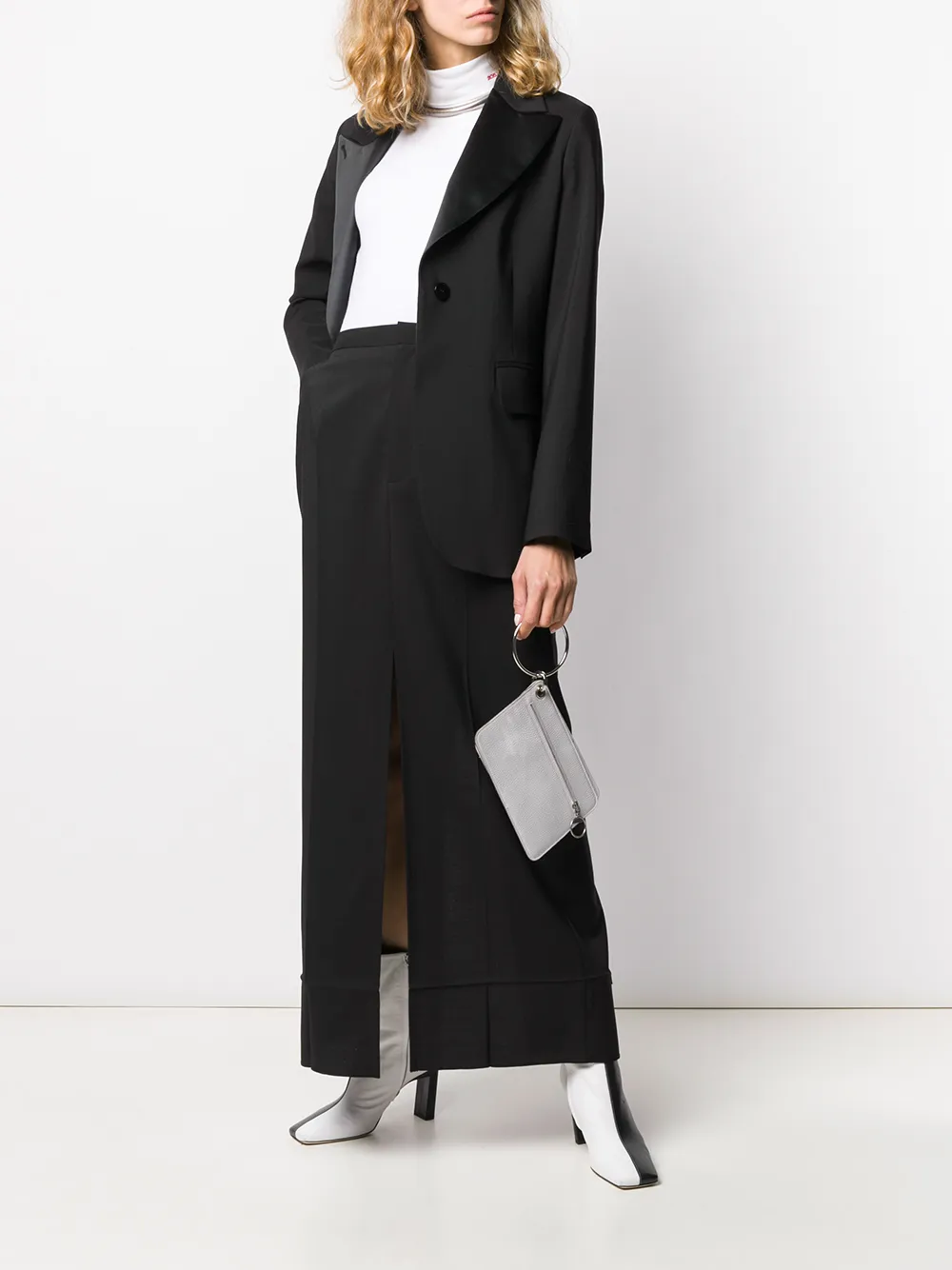 MM6 Maison Margiela Rok met split - Zwart