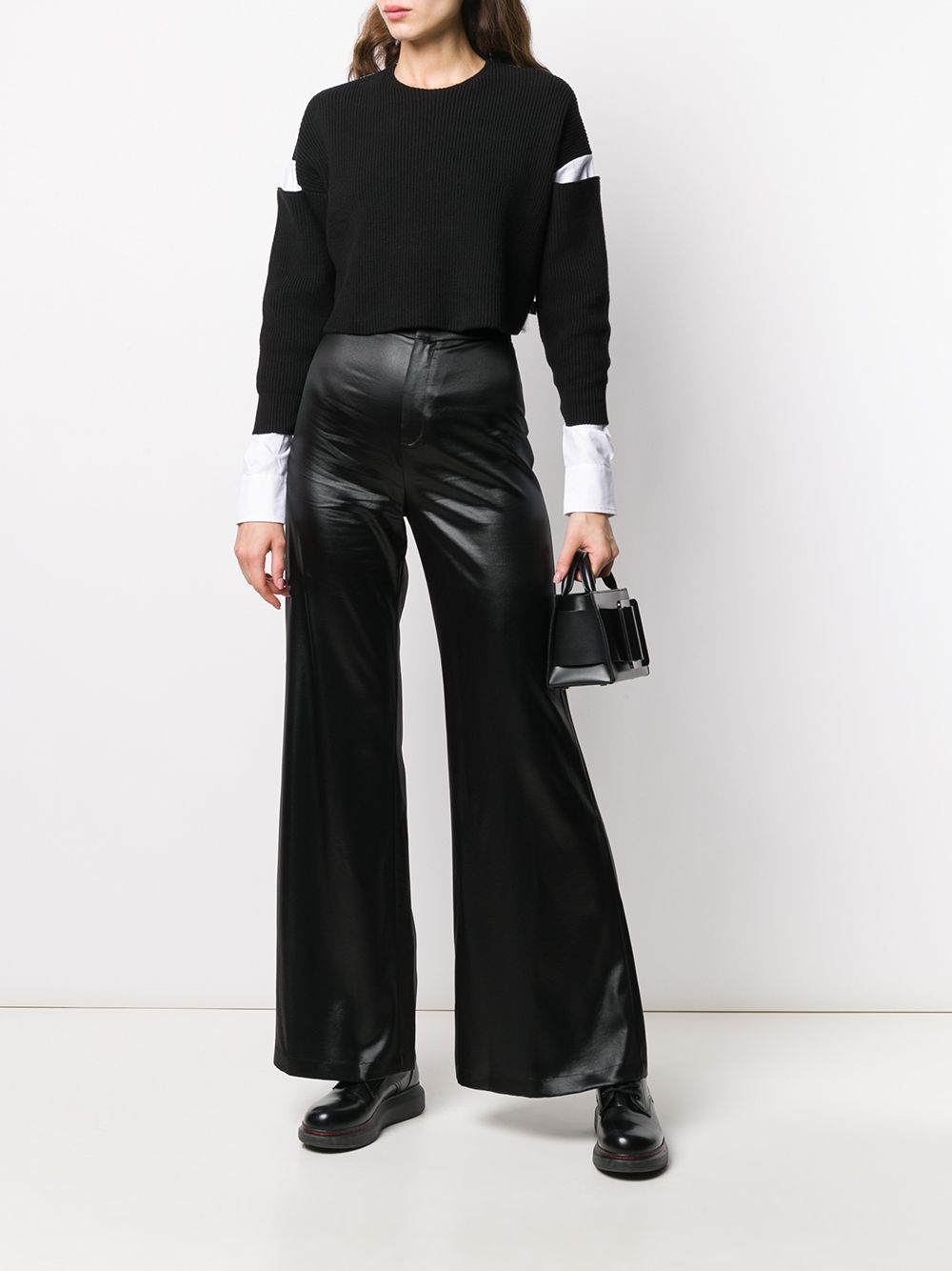 Alexander Wang Coated Flared Trousers - Farfetch