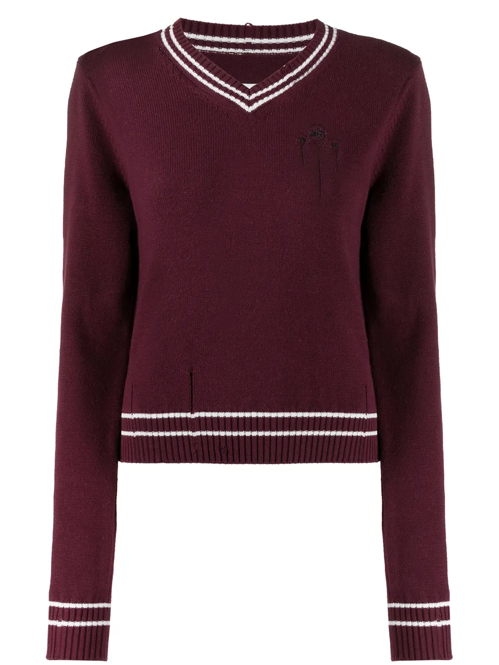 Maison Margiela Pullover Mit V-Ausschnitt Vvj1E TALcb Maison Margiela Pullover Mit V-Ausschnitt Vvj1E TALcb