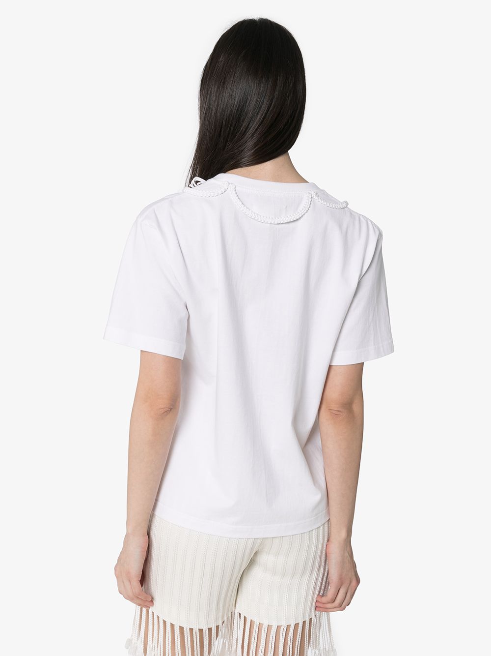 фото Shushu/tong embellished collar cotton t-shirt