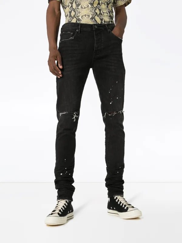 Purple Brand Repair Distressed Skinny Jeans - Farfetch