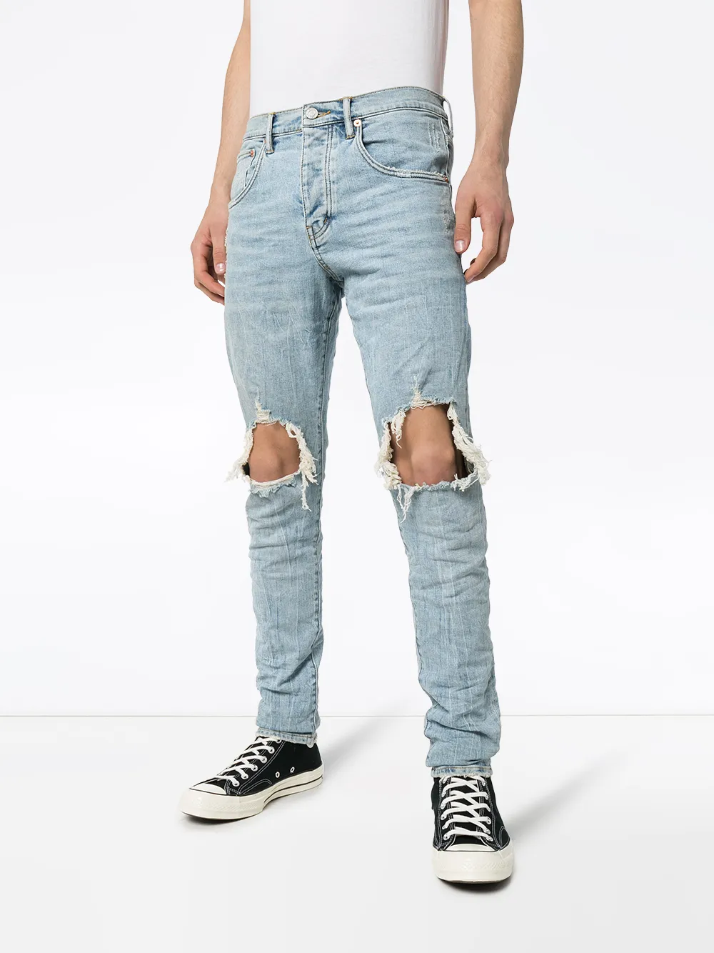 PURPLE BRAND Destroyed jeans extra slim fit