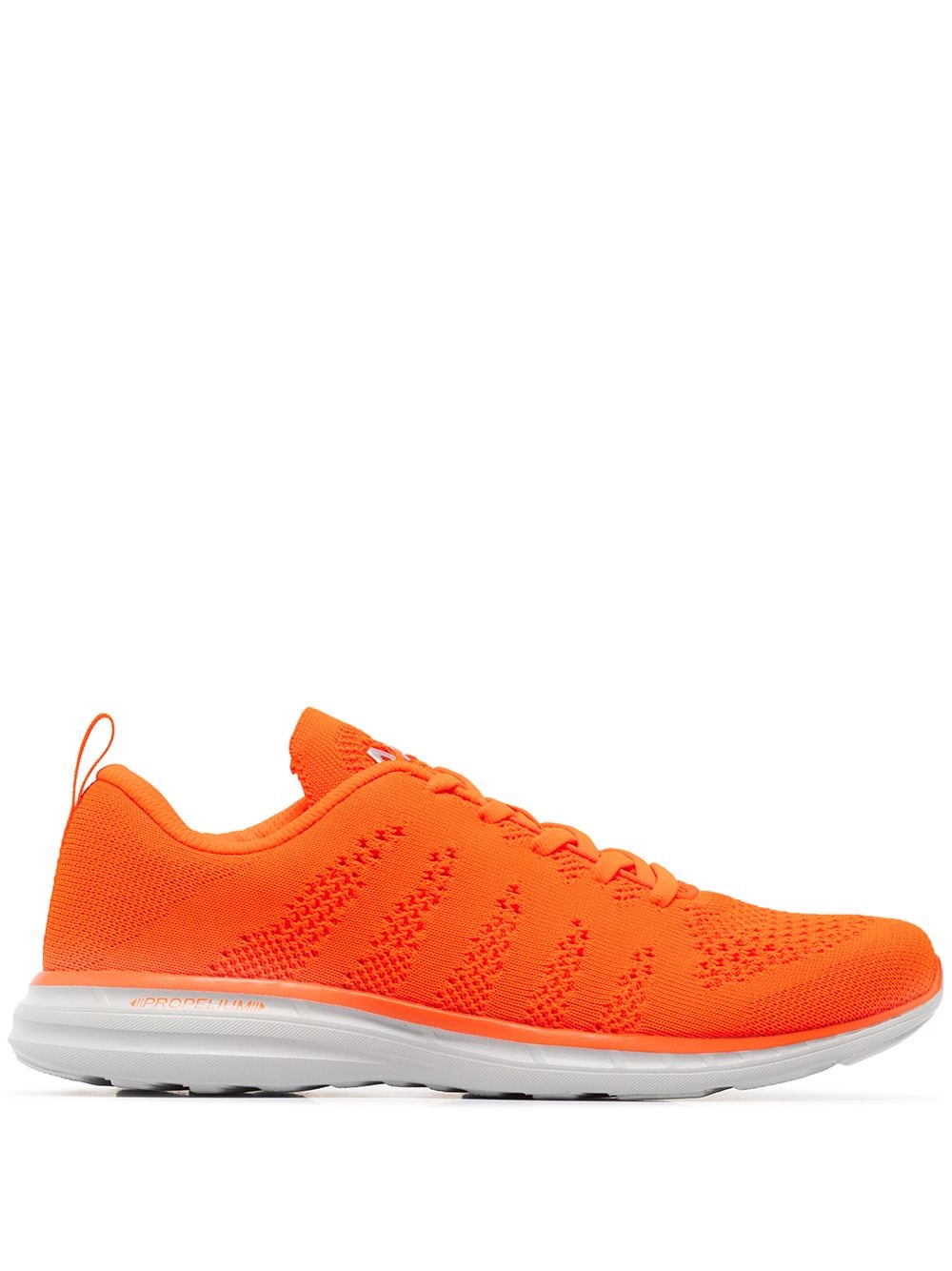 фото Athletic propulsion labs orange mesh lace-up sneakers