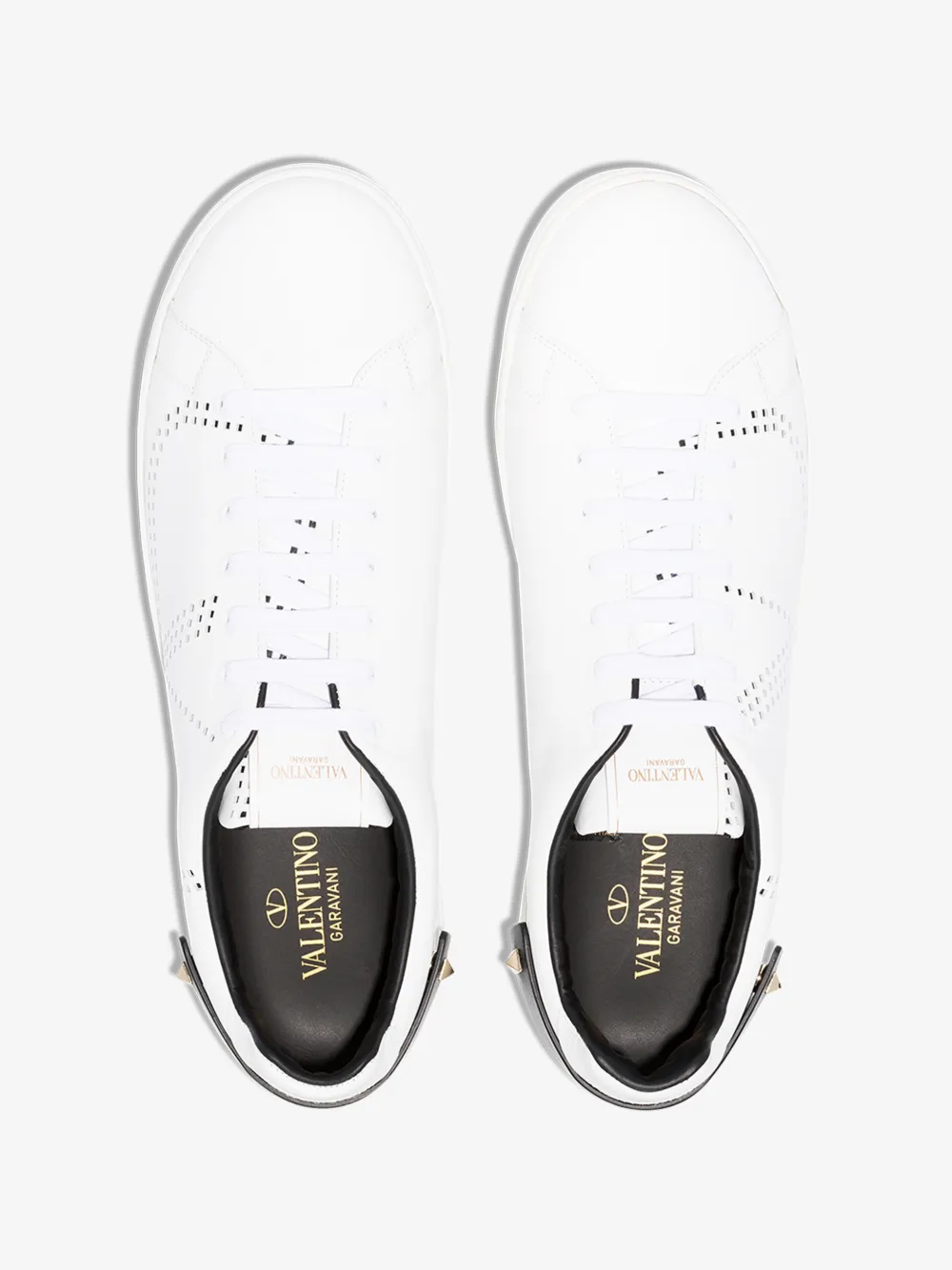 VALENTINO WHITE BACKNET LEATHER SNEAKERS,TY2S0C04DYH14712321