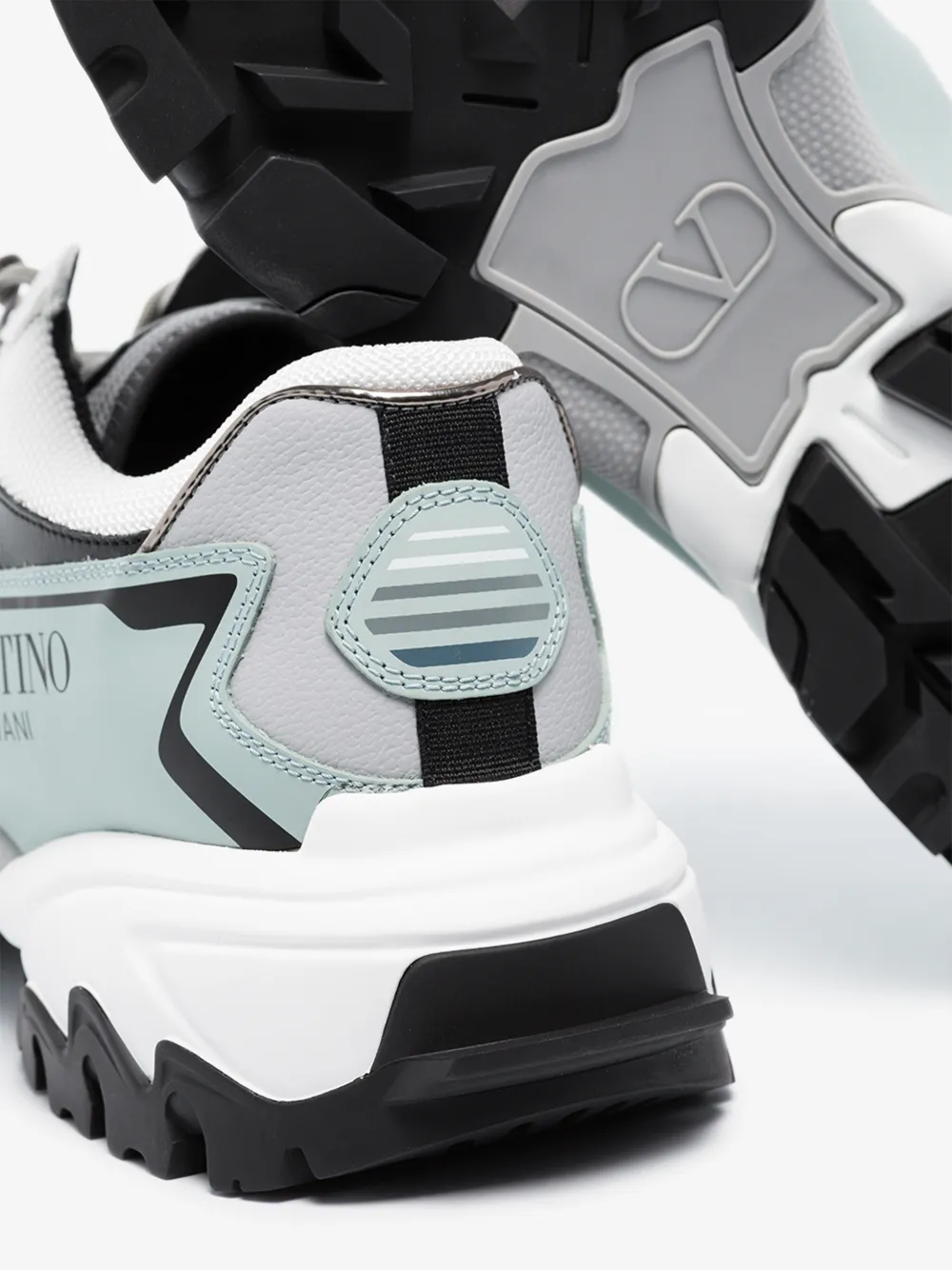VALENTINO VALENTINO WHITE, BLACK AND BLUE GARAVANI CLIMBER SNEAKERS,TY2S0C20DRZ14712335