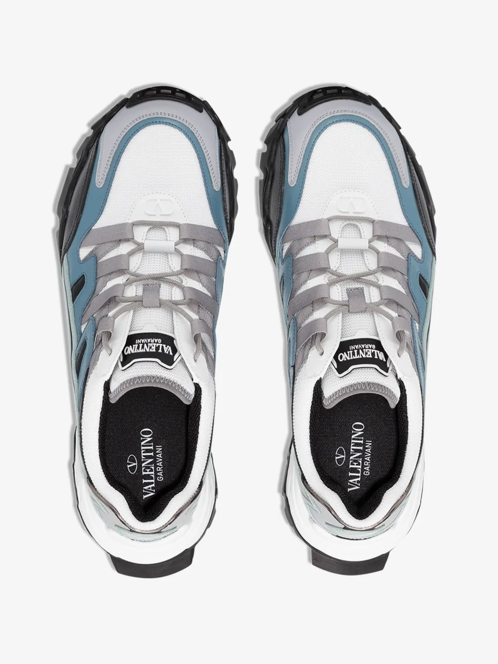 VALENTINO VALENTINO WHITE, BLACK AND BLUE GARAVANI CLIMBER SNEAKERS,TY2S0C20DRZ14712335