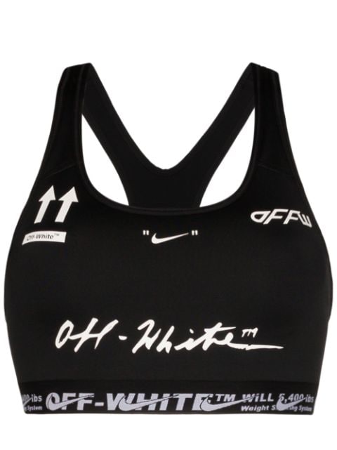 white nike sports bra