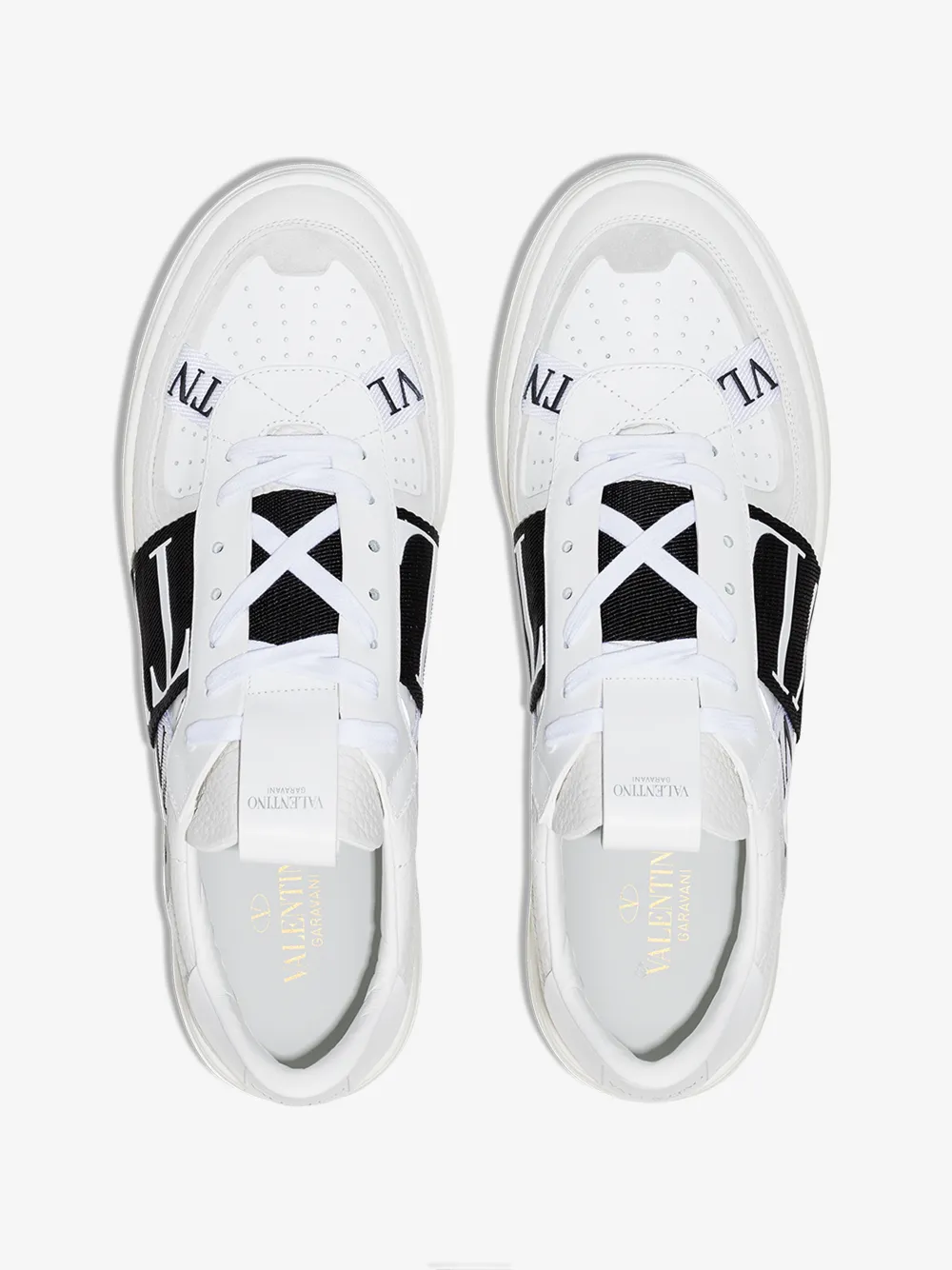 VALENTINO VALENTINO WHITE GARAVANI VL7N LOGO LEATHER SNEAKERS,TY2S0C58WRQ14712348