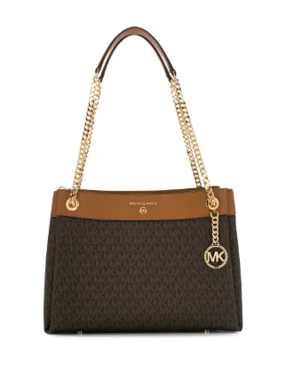 mk bolsas white and brown