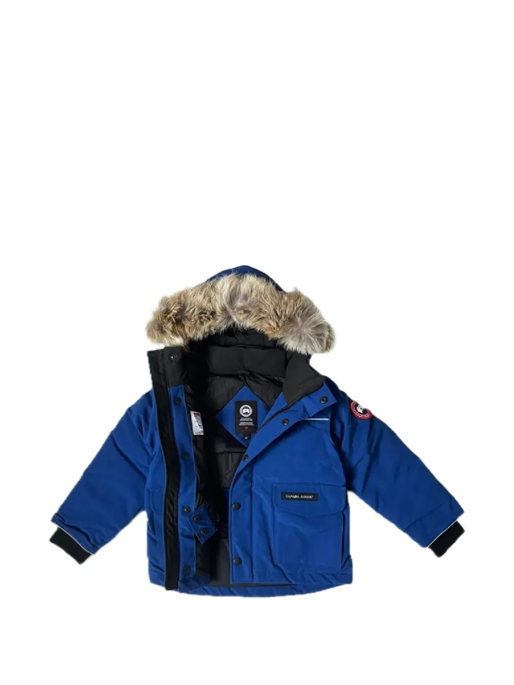 Canada Goose Kids Lynx fur hooded jacket - Blu