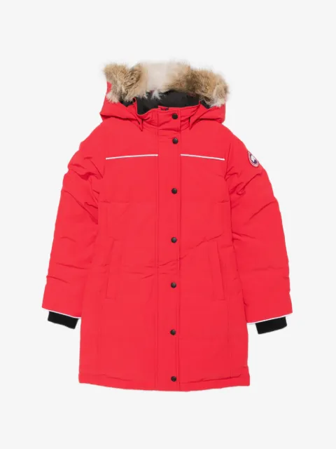 Canada Goose Kids chamarra con capucha y ribete de pelo
