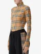 Burberry check turtleneck zip top