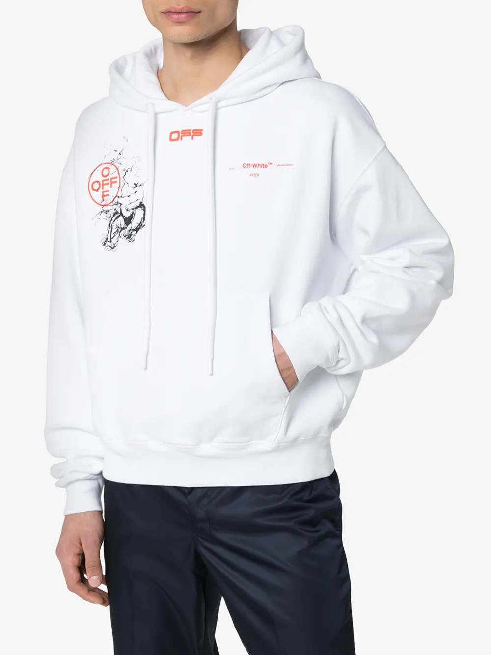 OFF-WHITE X THE LOUVRE MUSEUM "THE VIRGIN OF THE ROCKS" HOODIE