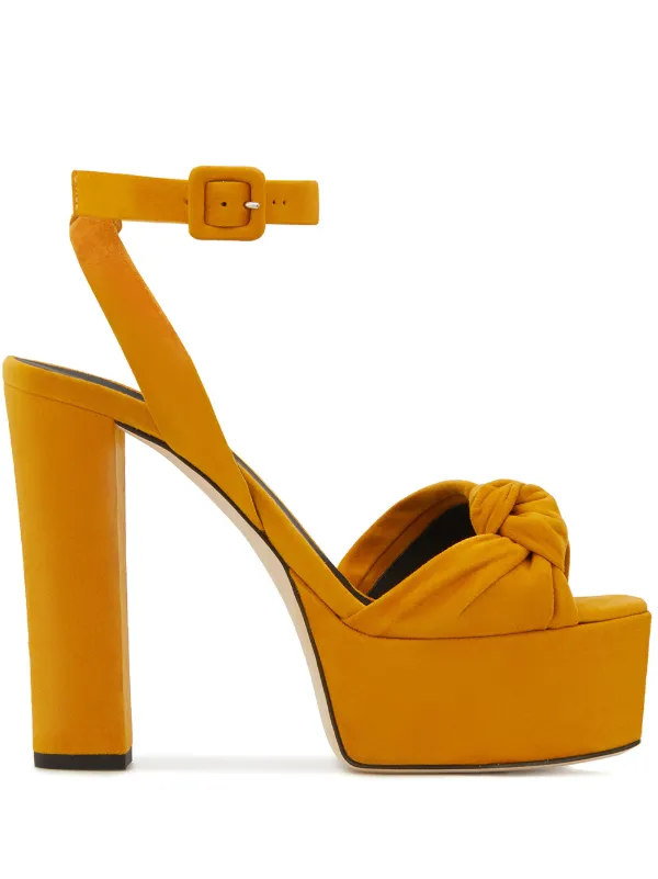 yellow platform sandals