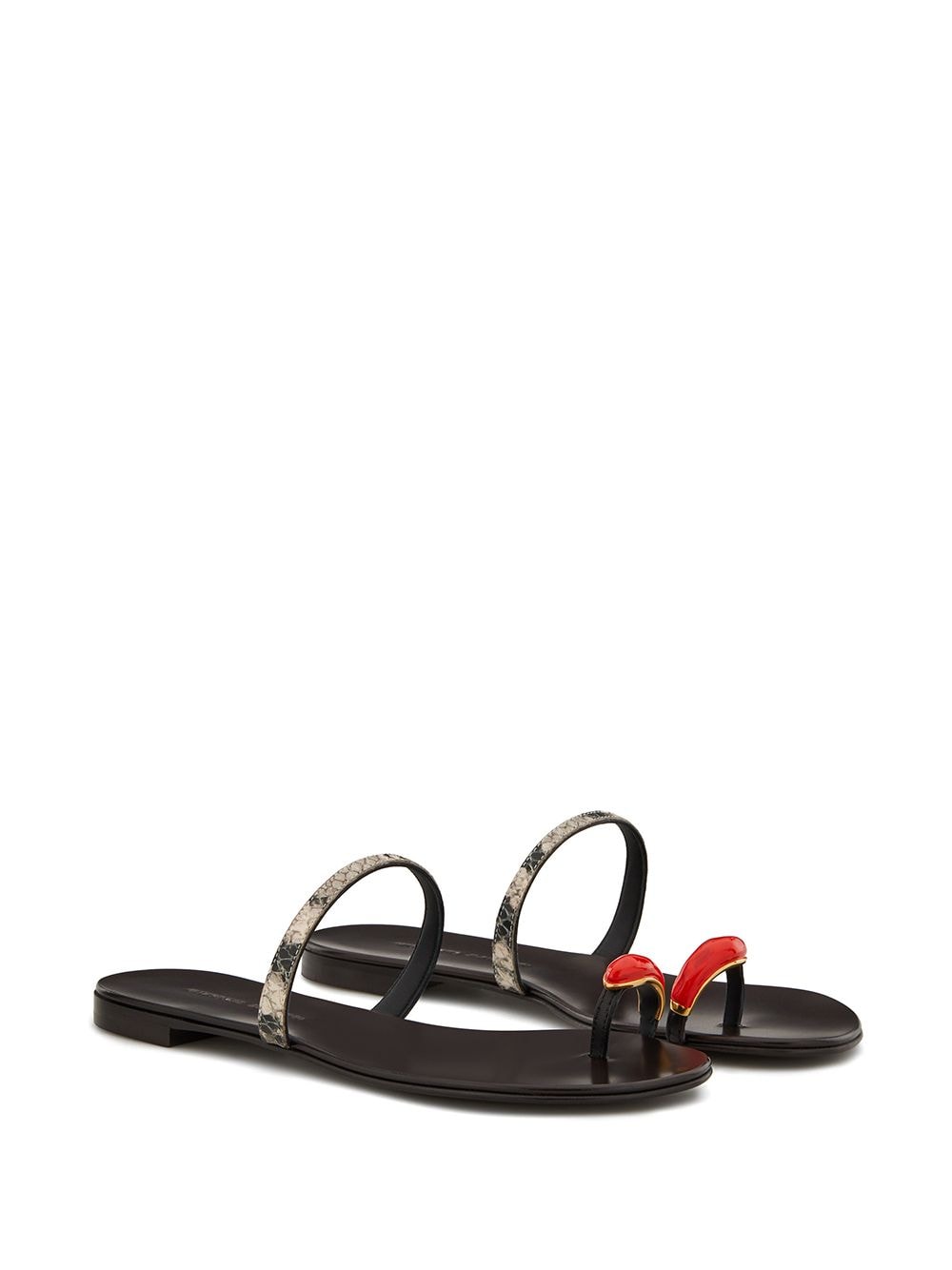 Giuseppe Zanotti Ring Gem sandalen - Zwart