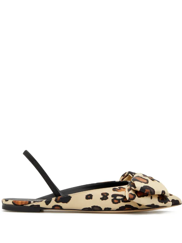 giuseppe zanotti leopard bow slide sandals