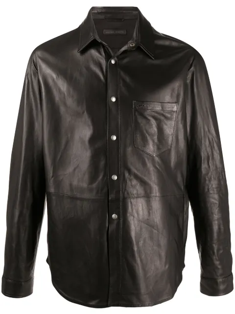 Giuseppe Zanotti leather shirt jacket