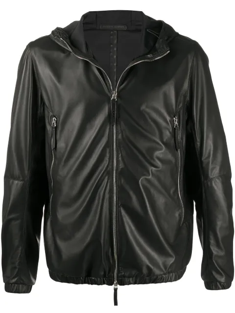 Giuseppe Zanotti hooded leather jacket