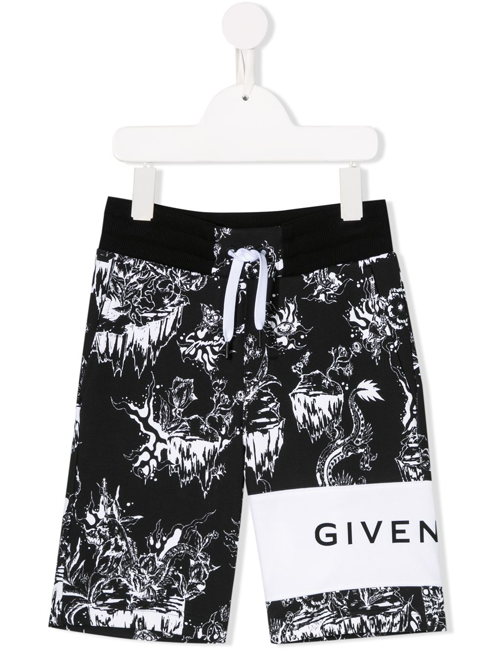 фото Givenchy kids спортивные шорты с абстрактным принтом