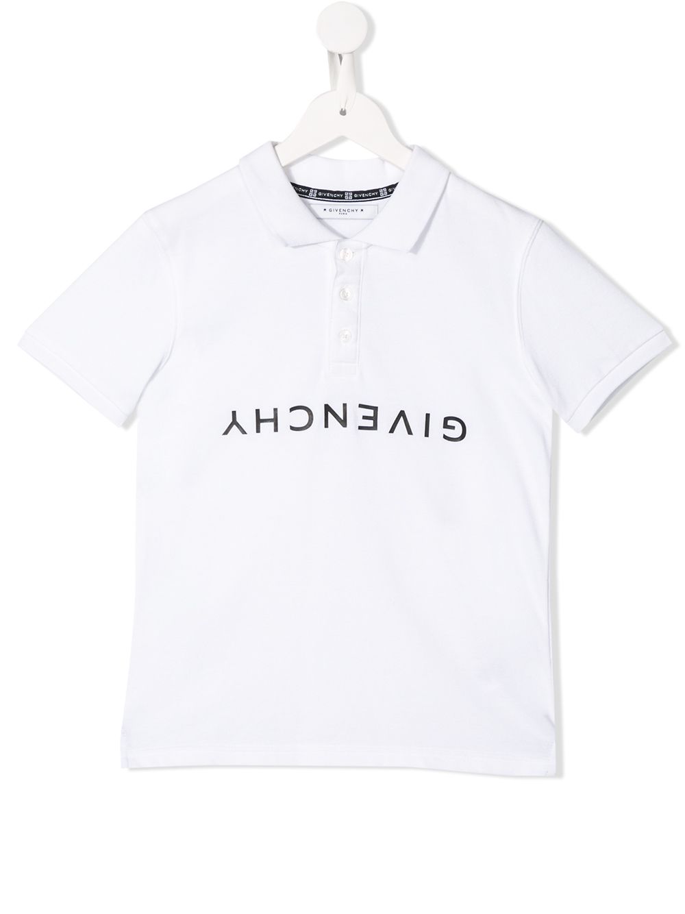 фото Givenchy kids рубашка-поло с короткими рукавами и логотипом
