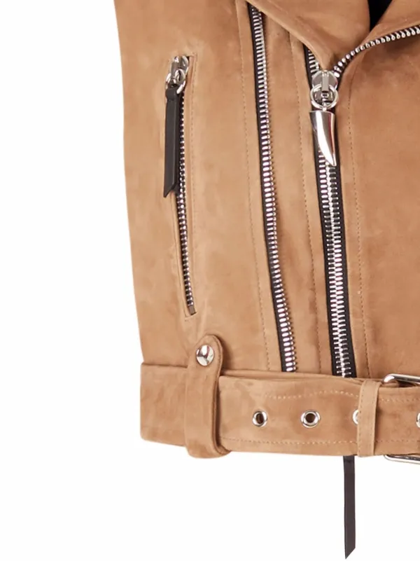 Suede sleeveless jacket hotsell