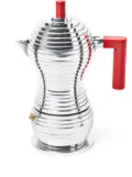 Alessi Pulcina geometric espresso pot - Silver