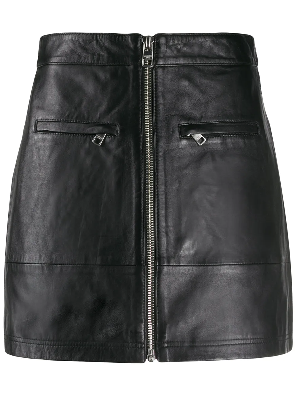Calvin Klein Jeans Gerader Rock mit Reißverschlüssen - Schwarz