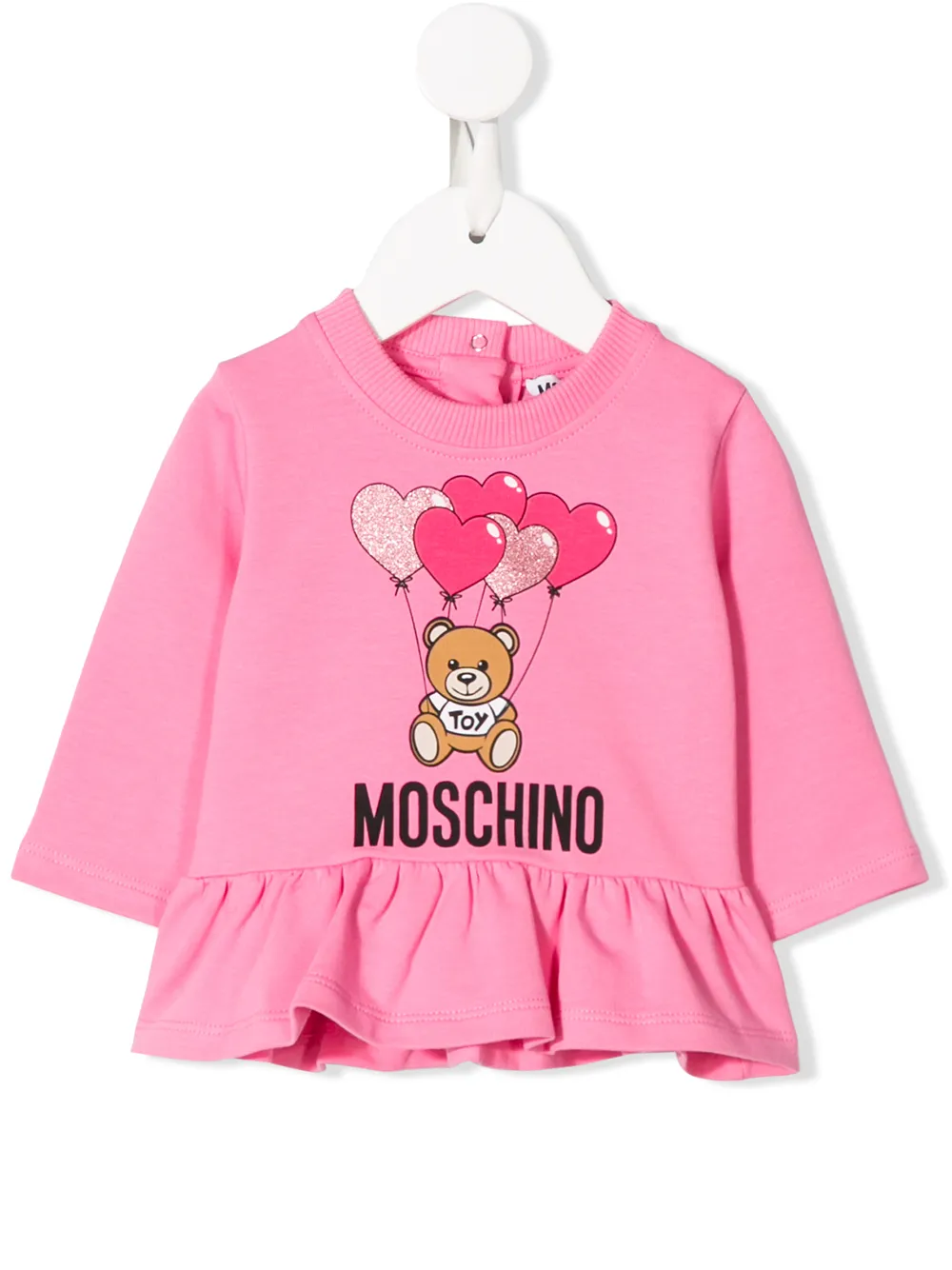 фото Moschino kids топ с длинными рукавами и логотипом