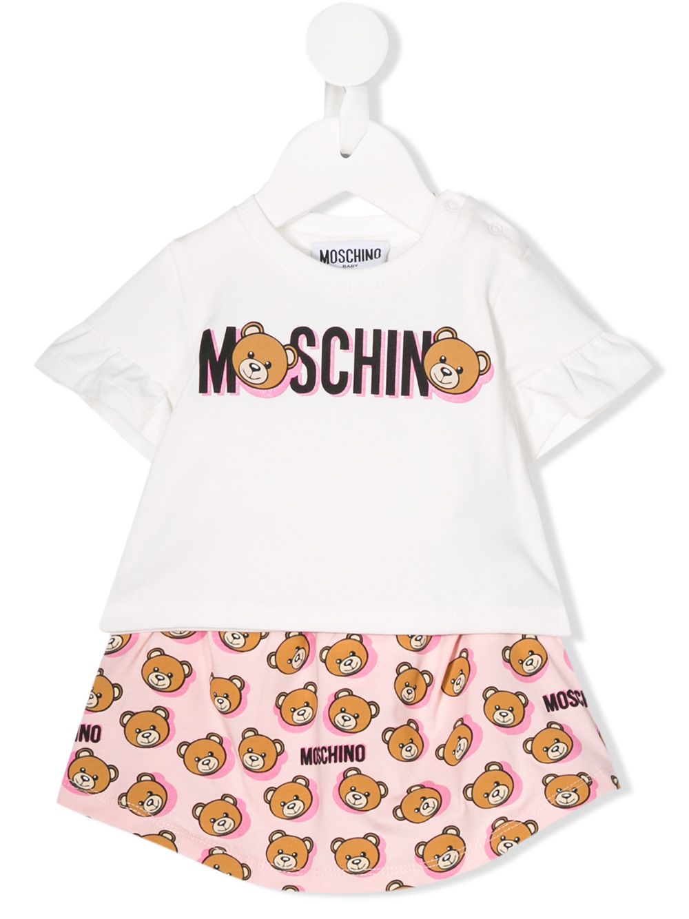 фото Moschino kids комплект из футболки и юбки с логотипом