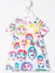 الصورة 2 من Moschino Kids فستان بطبعة شعار جرافيك