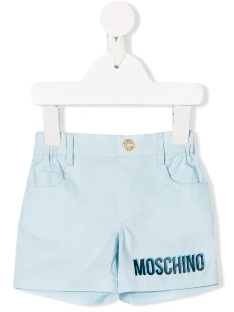 Moschino Kids شورت مطبوع بشعار الماركة وخصر مطاطي